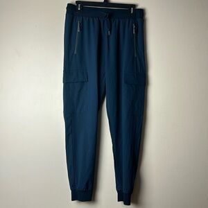 LJBJN Women's Cargo Joggers Blue‎ Size Large